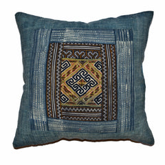 Pillow made of Vintage Hmong Hill Tribe Fabric