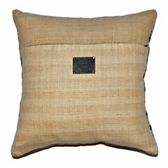 Black & Tan Pillow with Diamond Motif