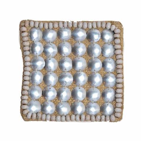 Recycled Can Hemp Coaster-Cream