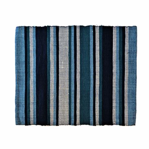 Striped Cotton Placemat-Blue