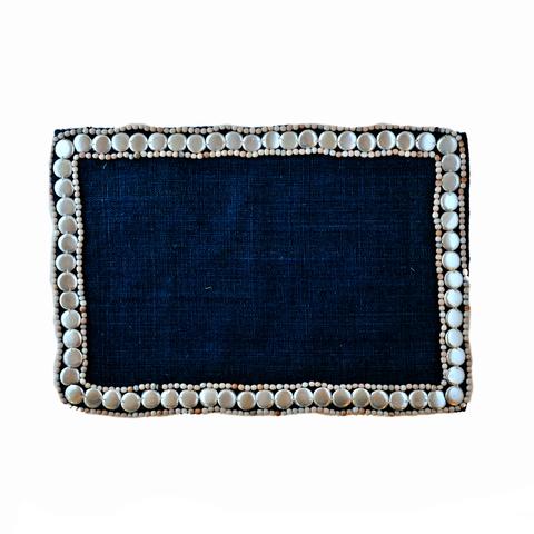 Recycled Can Cotton Placemat-Navy Blue