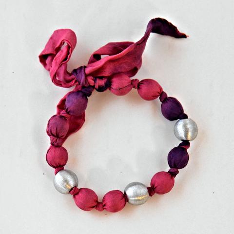 Shibori Bracelet - Fuchsia