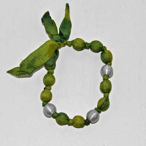 Shibori Bracelet - Lime Green