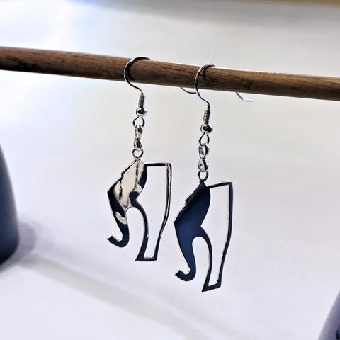 The Elephant Story Logo Charm Earrings