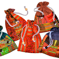 Hmong Fabric Drawstring Bag