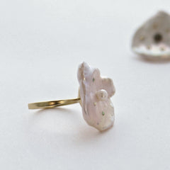 Freshwater Pearl Ring with Gemstones