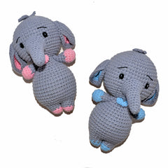 Crochet Baby Elephant Plush Toy (Girl)