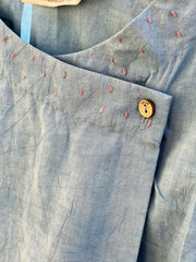 CROW Indigo Angrakha Sprinkle Top