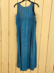 CROW Indigo Deep Back V-Neck Indigo Dress