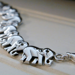 Elephant Caravan Laying Flat Bracelet