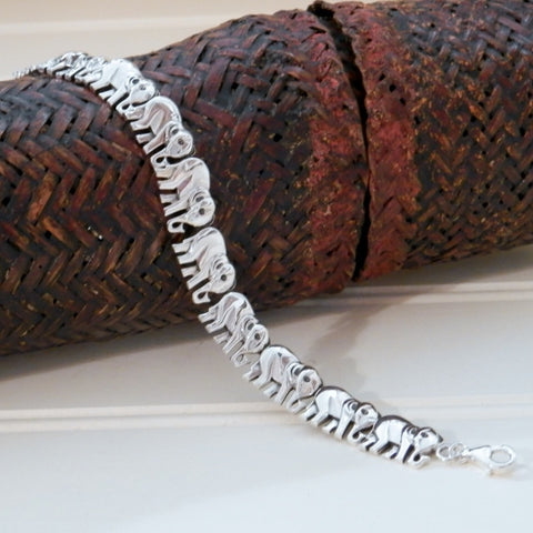 Laying Flat elephant Bracelet