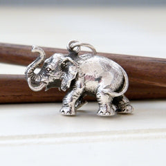 Sterling Silver Elephant Charm (large)