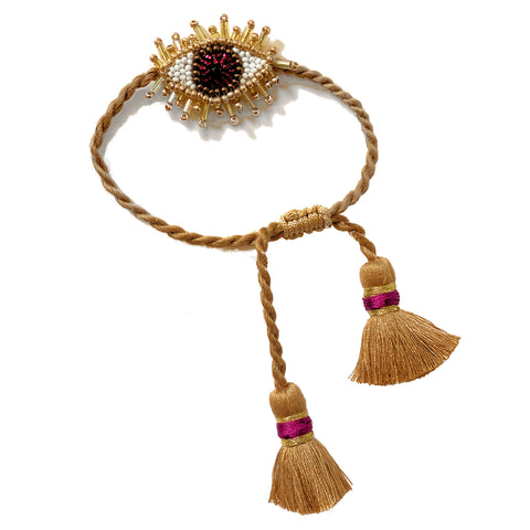 Olivia Dar Mini Eye Bracelet - Fuchsia