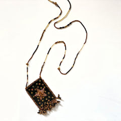 Olivia Dar Talisman Necklace - Sunburst - Gold and Black