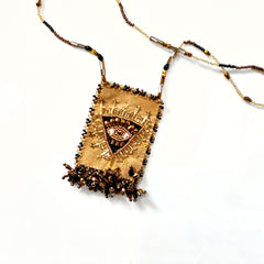 Olivia Dar Talisman Necklace - Eye - Gold