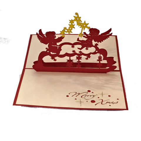 Cupid Angel Christmas - Vietnamese Handmade Pop-up Card