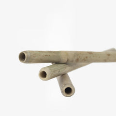 Reusable Bamboo Drinking Straws in Drawstring Bag