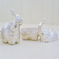 Silver Plate Elephant Box