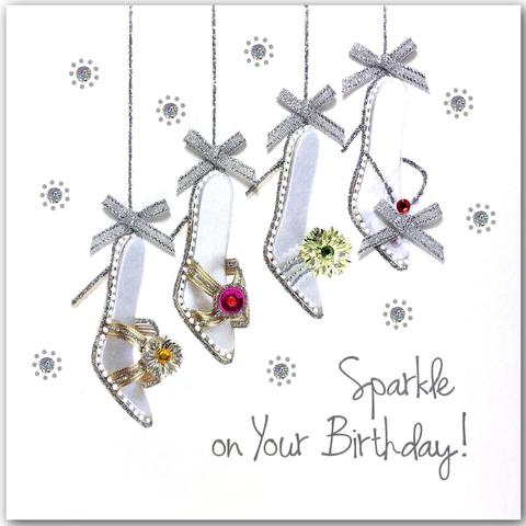 Jaab Cards - Silver Birthday Shoes Card