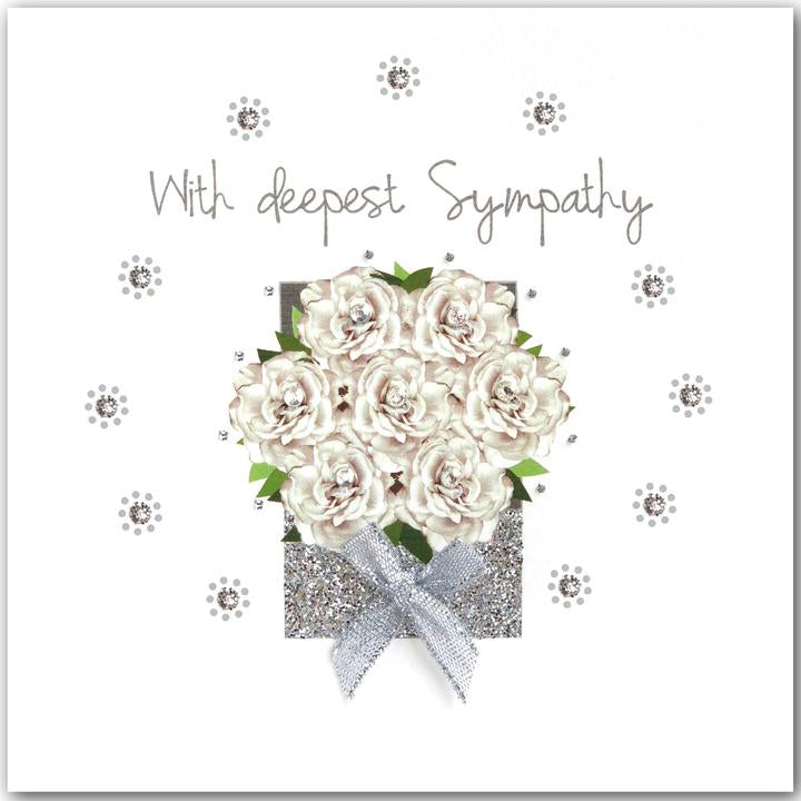 Jaab Cards - White Rose Box Sympathy