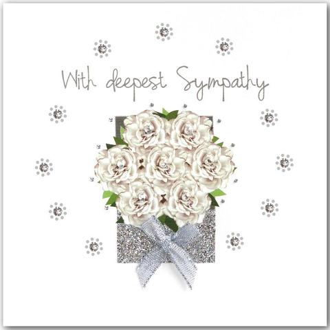 Jaab Cards - White Rose Box Sympathy