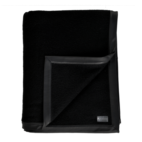Mongolian Gobi Cashmere Throw with Kid Goat Leather Border