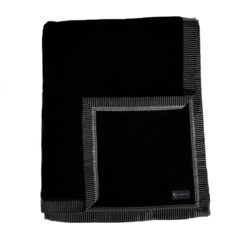 Mongolian Gobi Cashmere Throw with Custom Silk Border