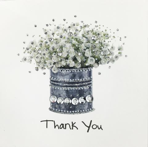Jaab Cards - Silver Thank You Card