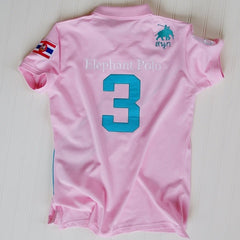 Youth - Pink/Green Sash Elephant Polo Jersey
