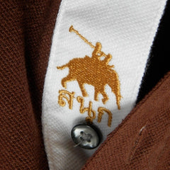 The Elephant Story Brown and Red Elephant Polo Jersey (Children's Sizes)
