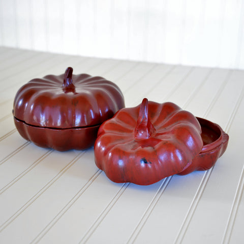 Burmese Lacquerware Pumpkin Box (medium)
