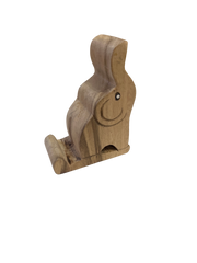 Wooden Elephant Phone Stand